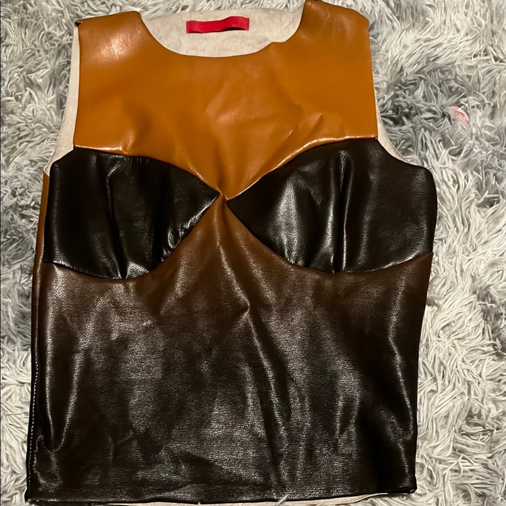 Stylish Black and Brown Women's Top